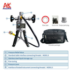 AILEIKE106SF Calibrateur marin d'essai pneumatique à la main 0 ~ 35MPa Pompes hydrauliques manuelles Instruments de mesure de pression - Product Image 3