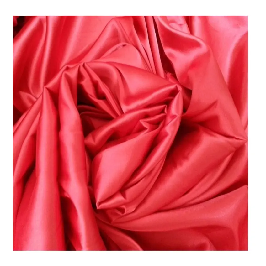 Hot Sale 50D Polyester Solid Colors Armani Satin Silk Spandex Fabric For Dress