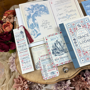 <span class=keywords><strong>Invito</strong></span> Matrimoniale Stile <span class=keywords><strong>Libro</strong></span> Pieghevole A5 con Biglietto di Ritorno A6, Libretto Vintage e Segnalibro - Product Image 2