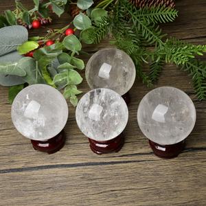 Vente en gros de sphères de cristal de roche, cadeaux Reiki Fengshui, quartz blanc transparent, grandes sphères de pierres précieuses pour la décoration de la maison - Product Image 4