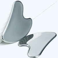 Peut faire votre LOGO forme de coeur 304 acier inoxydable Gua Sha conseil grattage du visage corps Guasha visage outil de Massage