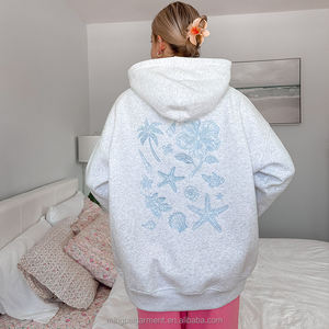 Sudadera con Capucha Bordada Rosa para <span class=keywords><strong>Mujer</strong></span>, Diseño Casual, Sudadera Oversize Personalizada con Bordado - Product Image 2