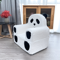 Großhandel Berber Fleece Niedlicher Panda-Form Kindersessel Schaumstoff-Sofa Maßgefertigtes Schaumstoff-Sofa im Sack