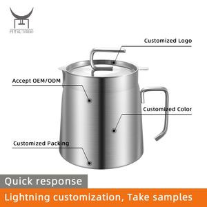 304 acier inoxydable voyage bouilloire cuisson huile filtre pot cuisine bacon graisse conteneur avec passoire ménage <span class=keywords><strong>friteuse</strong></span> - Product Image 2