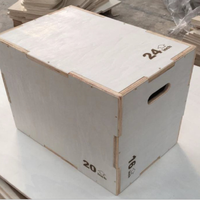 Boîte Plyo en Bois 3-en-1 pour Sauts, Personnalisable avec Logo, Vente en Gros, Fournisseur d'Équipement de Fitness OEM pour Gym, Crossfit et Entraînement de Force