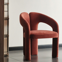 Fauteuil inclinable de loisirs Dudet Designer haut de gamme en tissu vintage et bois massif moderne pour salon