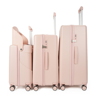 Vente en gros 20/25/30 Set Sacs à coque rigide en PC durables avec double roues pour valises de voyage