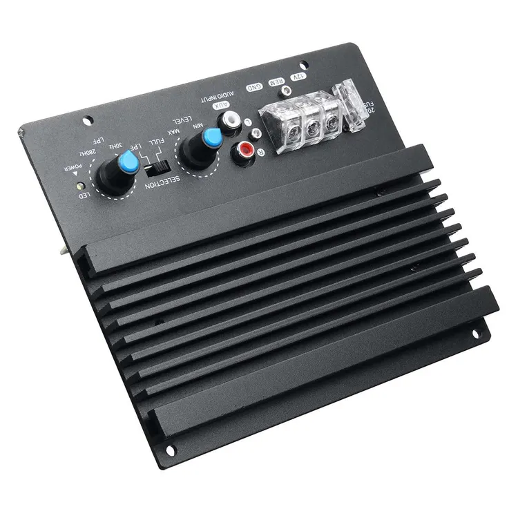 12V 600W Mono Car Audio Amplifier Powerful Bass Subwoofer Amplifier Board Player Automotive Amplifier Module 3D Crystal Power