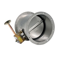 HVAC Flanş Kanalı için Açılı Göstergeli Manuel Düğmeli Tamamen Paslanmaz Çelik Korozyon Önleyici Yuvarlak Hava Hacim Damperi