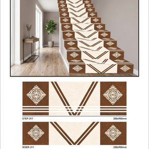 Vistaar Matte Non Slip GVT <b>Step</b> Riser 200x900mm Vintage Glazed 300x900mm Porcelain Stair Tiles - Product Image 1