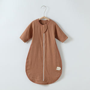 <span class=keywords><strong>Gigoteuse</strong></span> en mousseline pour bébé avec fermeture éclair |   Couverture portable en <span class=keywords><strong>gaze</strong></span> <span class=keywords><strong>de</strong></span> <span class=keywords><strong>coton</strong></span> respirante pour nourrissons - Product Image 2