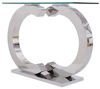Table rectangulaire en acier inoxydable, 1 pièce, Table métallique, Style Console