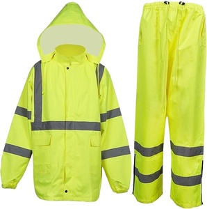 Prix <span class=keywords><strong>d</strong></span>'usine du fabricant, vêtements de travail imperméables de haute qualité, combinaison de travail haute visibilité pour hommes, vêtements de sécurité, <span class=keywords><strong>ensemble</strong></span> de veste de pluie réfléchissante - Product Image 6