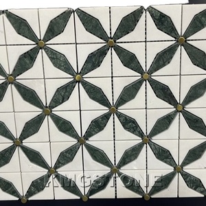 Đá khảm bức tranh tường đá cẩm thạch nghệ thuật Tự làm khảm nghệ thuật Kit CALCUTTA gạch lớn bằng tia nước khảm gạch - Product Image 1