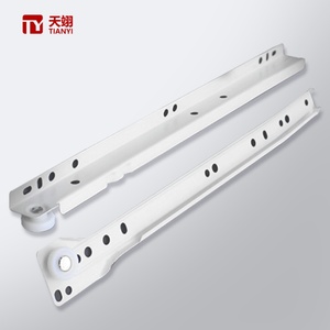 Furniture Hardware Bedroom Gym Dining Hotel <b>Iron</b> <b>Roller</b> Sliding Cabinet Drawer Slide Silent Easy Installation Powder Coated - Product Image 1