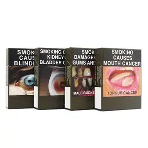 Custom Empty Smoking Packaging Box Scary Picture Printing Paper Cigarette Boxes