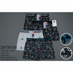 Boxer da uomo XXL mutandine in Nylon Spandex traspirante Plus Size con Logo in vita semplice Design boxer de hombre di qualità - Product Image 1