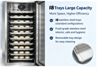 Armoire de fermentation réfrigérée en acier inoxydable pour boulangerie commerciale, machine à faire levage du pain