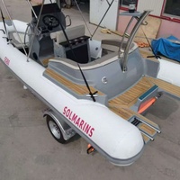 Bateau pneumatique RIB580 en PVC et Hypalon avec coque rigide en fibre de verre, bateau de pêche sportif, capacité de 10 personnes, à vendre