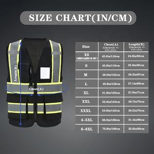Gilet de sécurité réfléchissant haute visibilité pour femmes et hommes, fermeture éclair sur le devant, conforme aux normes ANSI/<span class=keywords><strong>ISEA</strong></span> - Product Image 4