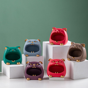 Porte-clés en forme de chat porte-bonheur, porte-papeterie en plastique, décoration de bureau, cadeau pour le salon - Product Image 1