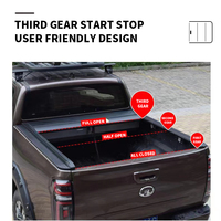 SEMRISE Couvercle de benne rétractable en alliage d'aluminium étanche pour pick-up, avec serrure à code, capacité 300 kg, personnalisable