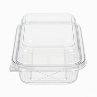 Emballages personnalisés, sûrs, jetables, recyclables, boîtes en plastique PET transparentes pour biscuits, gâteaux, pain, salades, noix, emballages alimentaires avec couvercles