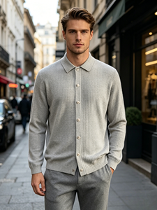 Cardigan da Uomo <span class=keywords><strong>Morrison</strong></span> di Alta Qualità, Lavorato a Maglia, Vestibilità Regolare, Manica Lunga, per Autunno e Inverno, Struttura Elegante, OEM e ODM - Product Image 2