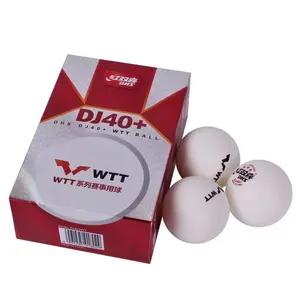 DHS DJ 40 + Pelotas de tenis de mesa blancas Aprobado por La ITTF Serie WTT Torneo Pingpog Balls