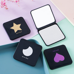 Portable makeup <b>mirror</b>, dressing <b>mirror</b>, princess <b>mirror</b>, foldable, portable, trendy, simple, mini double-sided <b>square</b> <b>mirror</b> - Product Image 2