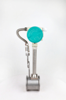 Caudalímetro de vórtice para compresor de aire con compensación de temperatura y presión, caudalímetro con brida, salida 304 4-20mA, caudalímetro para gas cloro