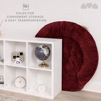 Vente en gros Nouveau design Soucoupe pliable pour chambre à coucher Cadre en métal pliable Plat pelucheux Maison Salon Dortoir Lune Camping Chaise de loisirs