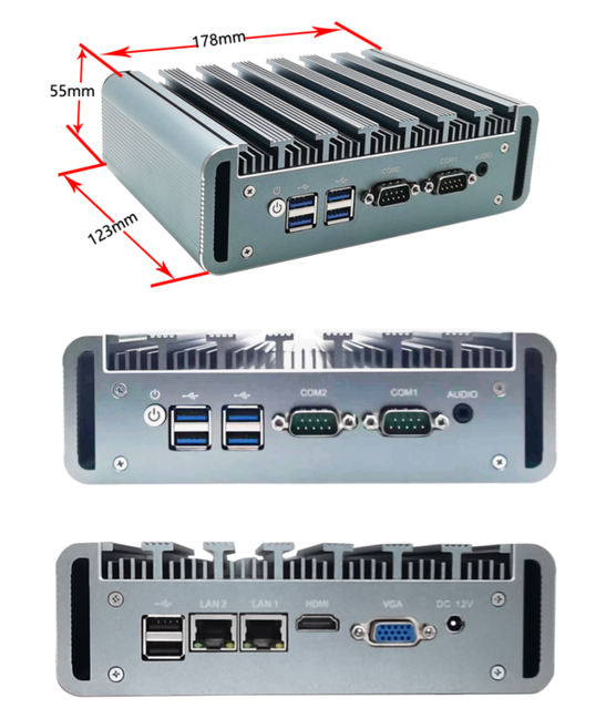 DIN Rail N100 Inustrail Dual Lan Box Nano Mini PC