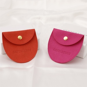 Sacs à bijoux en microfibre PUPPYSEW, sacs d'emballage pour bijoux en velours avec bouton, pochette à bijoux personnalisée avec logo - Product Image 2