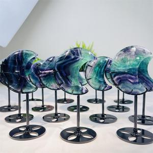 <span class=keywords><strong>Luna</strong></span> <span class=keywords><strong>di</strong></span> Fluorite <span class=keywords><strong>Arcobaleno</strong></span> Naturale <span class=keywords><strong>di</strong></span> Alta Qualità con Supporto, <span class=keywords><strong>Luna</strong></span> Crescente in Cristallo Lucidata a Mano per Reiki e Bilanciamento dei Chakra - Product Image 5