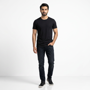 T-shirt Homme à Manches Courtes Slim à Col Rond avec Logo Personnalisé Brodé et Imprimé, T-shirt d'Été Ultra-fin et Respirant - Product Image 1