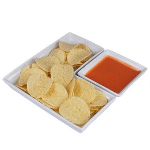 Fabricant d'assiettes, de croustilles et de snack plateau décoratif <span class=keywords><strong>carré</strong></span> <span class=keywords><strong>blanc</strong></span> de service - Product Image 1