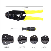 Kit d'outils de sertissage professionnel YTH avec 4 matrices à changement rapide et tournevis pour bornes de câbles