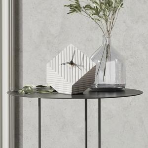 Silent Modern Design Cement Tabletop <b>Clock</b> for Home for Living Room Office Desk or <b>Bedside</b> Use - Product Image 3