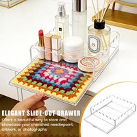Plateau en acrylique festonné pour bijoux, organisateur de bureau moderne, plateau cadeau, couleur et logo personnalisables pour surface polie, léger