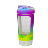 Mixeur de protéines automatique électrique rechargeable 500 ml à grande vitesse 6000 tr/min avec lumière LED, en Tritan anti-fuite et anti-agglomération pour adultes
