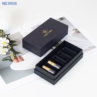 Boîte cadeau en papier kraft avec logo personnalisé, emballage pour vaporisateur corporel, ensemble de parfum de 2 ml, flacons d'échantillons de parfum gratuits, boîte d'échantillons