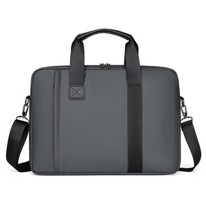 Sac pour ordinateur portable imperméable et antichoc, sacoche d'affaires durable, sac fourre-tout à bandoulière, sac de voyage pour homme, sacoche pour ordinateur portable en cuir PU pour le bureau - Product Image 2