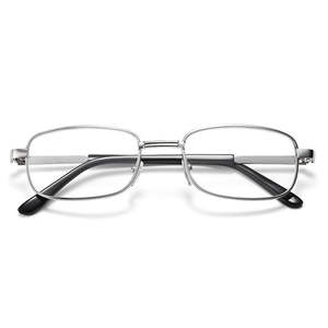 แว่นตาอ่านหนังสือคริสตัล กรอบโลหะ ยูนิเซ็กส์ เลนส์แก้ว ทนทาน ขอบเต็ม สำหรับผู้ชายและผู้หญิง - Product Image 1