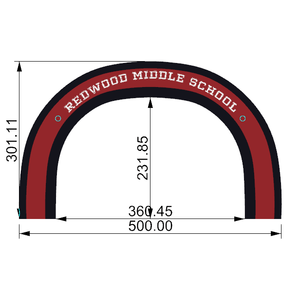 Arche gonflable personnalisée pas chère avec conception 3D gratuite, gonflables publicitaires en nylon tissé sergé pour exposition et publicité - Product Image 4