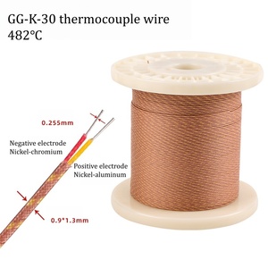 Termopar 260/700 Grados K/J/E/N/T/R/S/B, Cable de Termopar K con Aislamiento de PFA/FEP/Fibra de Vidrio, GG/HH/TT/24/30/36/40 - Product Image 3