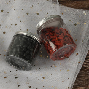 Wholesale 65mm aluminum cap transparent food sealing <b>jars</b>, <b>plastic</b> packaging bottles, large mouth dispensing bottles, PET honey - Product Image 2