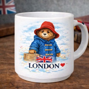 Mug à café en porcelaine 11 oz, motif Ours <span class=keywords><strong>Paddington</strong></span> style Dolomite Angleterre 2026, avec poignée, compatible lave-vaisselle et micro-ondes, idéal pour les voyages - Product Image 1