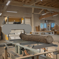 Moteur à essence Scierie Scie à ruban Machine de découpe de bois Application de bûches de travail du bois Nouveaux composants de noyau de condition d'occasion Moteur à lame