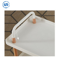 Table Basse Amovible Salon Canapé Table d'Appoint Bois Chambre Mini Table Avec Roues